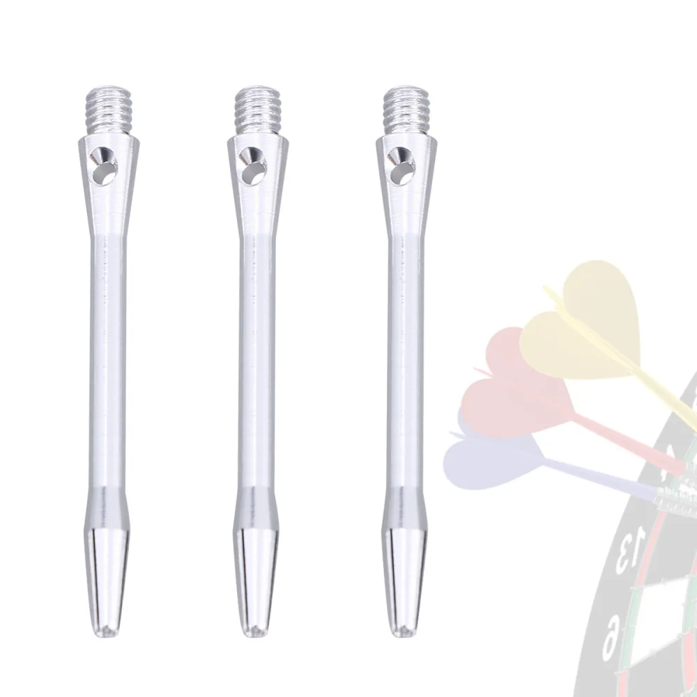 

3pcs 4.5mm Aluminium Alloy Dart Shafts Darts Accessories Metal Stems Alloy Pole Rod with Standard 2BA Screw Thread (Silver)