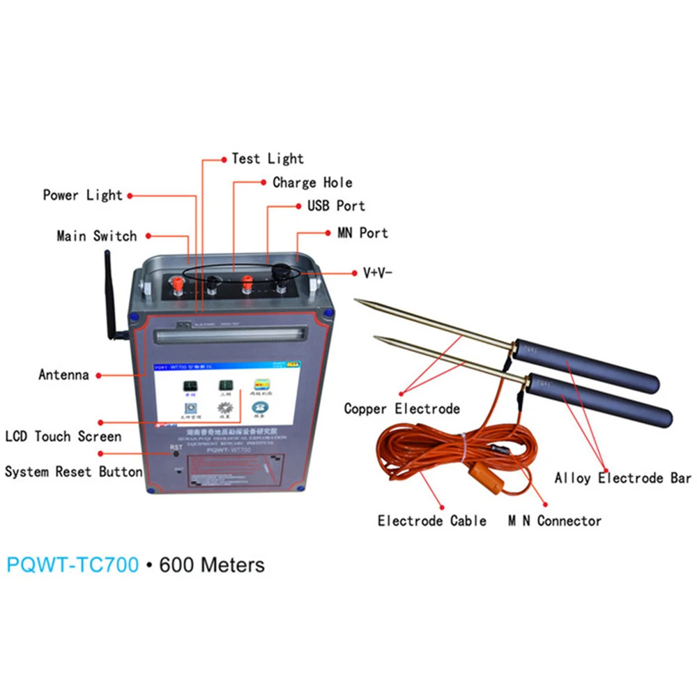Geological Electrodes Survey Instrument and Underground Water Detector and Mineral Detector