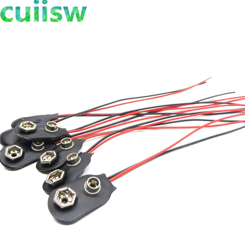 10pcs 9V Battery Snap Connector clip Lead Wires holder | Обустройство дома