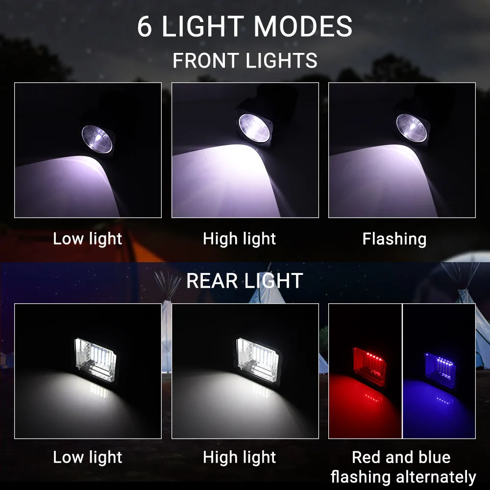 Солнечный светодиодный кемпинг Фонари с двойной головкой вспышки светильник