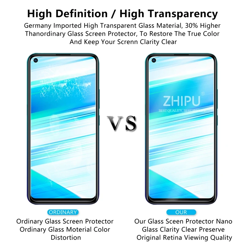 2 шт закаленное стекло для VIVO Z5X стекло протектор экрана 2.5D 9H Премиум Закаленное стекло для VIVO Z5X защитная пленка