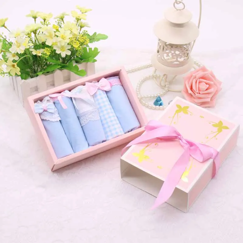 Wavaiov Cotton Underwear Women Set 2019 Large Size Waist Panties Lovely Ladies Briefs Gift Box | Женская одежда