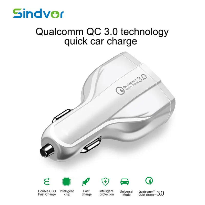 Sindvor Quick Charge 3 0 Автомобильное зарядное устройство для Samsung S10 S9 Быстрая