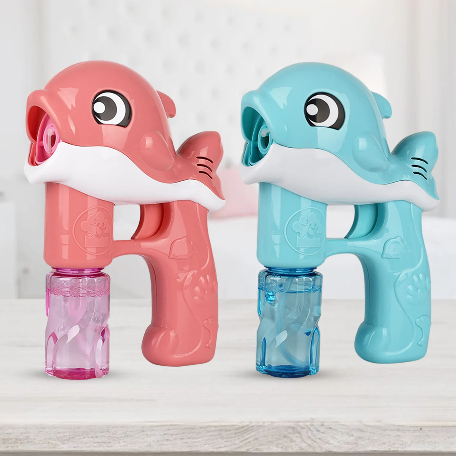 

Flashing Light Up Kids Dolphin Magic Bubble Machine Summer Swimming Toys Wedding Supplies Birthday Gift Bubble Maker Gun D50