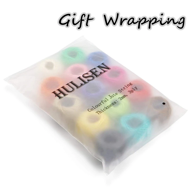 1148 футов (383 ярдов) 2 мм 3 слоя Красочный натуральный джутовый шпагат-14 рулонная