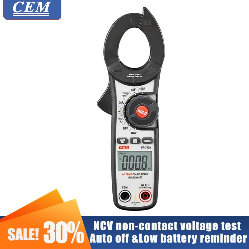 

CEM Clamp Meter Multimeter DT-350H/ DT-351H/DT-356H Multi-Function Type Automatic Digital Display True RMS Electric AC and DC