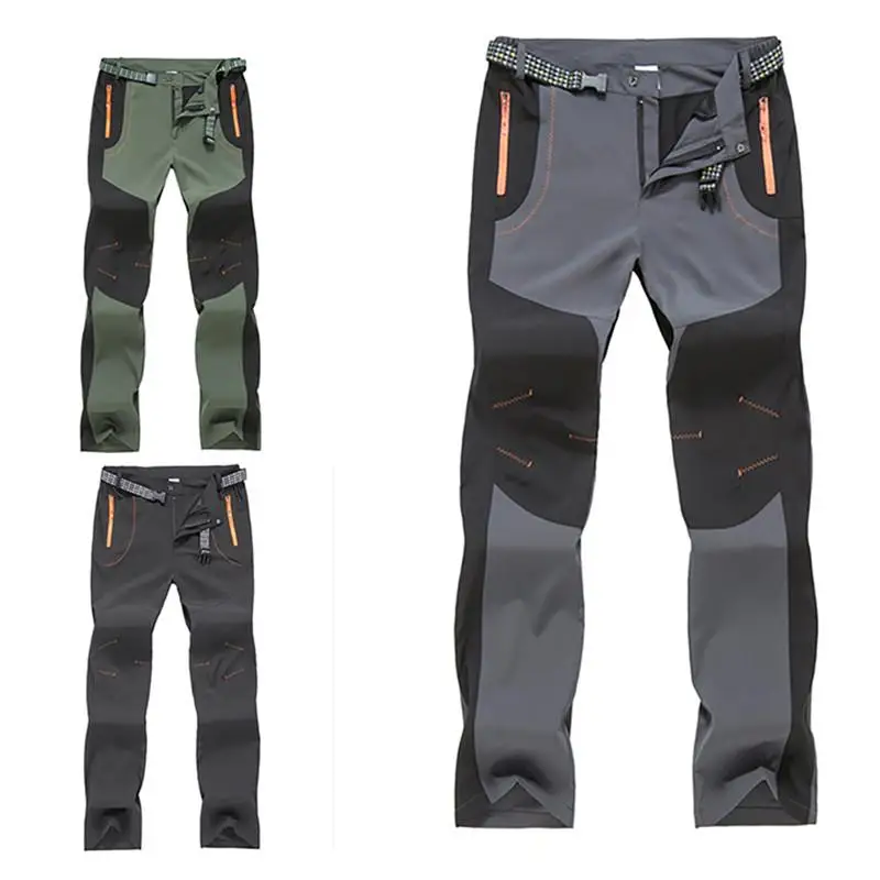 

Men Outdoor Climbing Hiking Pants Trekking Camping Skiing Casual Active Trousers Male Zipper Slacks