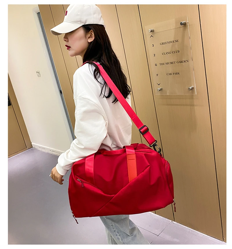 2022 Gym Bag With Shoe Compartment Hand Shoulder Luggage Portable Women's Handbags For Fitness Training Yoga Bolsa Sac De Sports