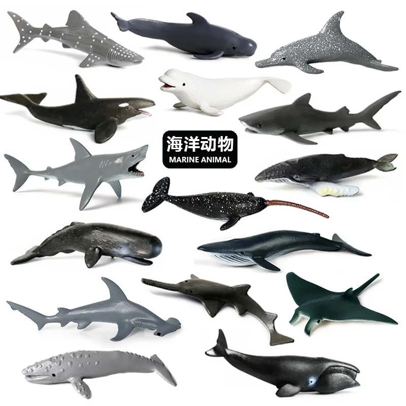 

Oceans World Miniature Animal Model Blue Whale Humpback Whale Killer Whale Dolphin Figurine Aquarium Decoration Accessories Toys