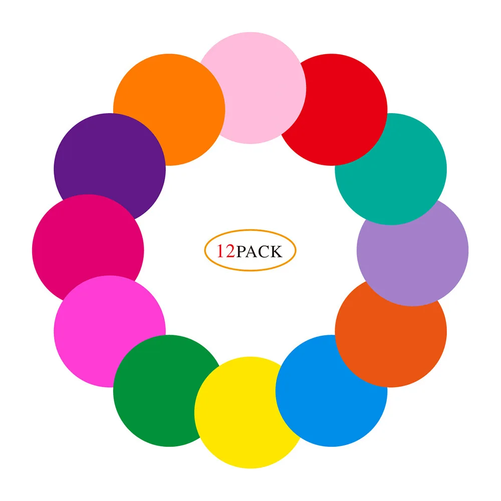 

12pcs/lot Multicolors Re-erasable Post PVC Round Self-adhesive Message Board Children's Drawing Teaching Blackboard Sticker
