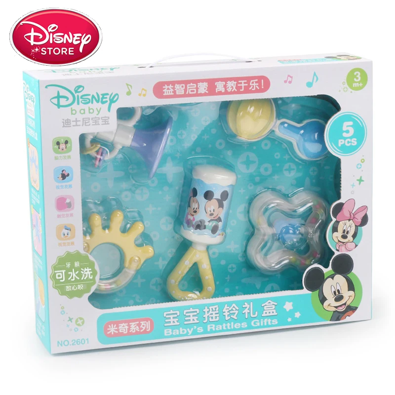 

Disney 0-18 Months Newborn Baby Development Ball Safe Soft Teething Toys Hand Bell Early Educational Rattle Teether Baby Toys