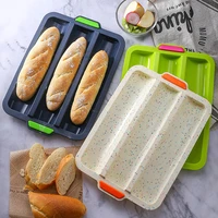 hot sale silicone baking tray bakeware non stick mold style for baking french bread breadstick bread roll bakery cake mold tools