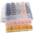 Один набор коробок 3 4 5 6 7 8 10 мм 8 видов цветов кольца с открытым прыжком сплит-кольца Соединительная петля для самостоятельного изготовления ювелирных изделий