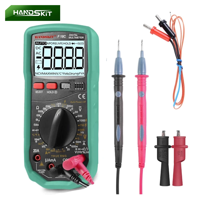 Цифровой мультиметр 6000 отсчетов амперметр переменного/постоянного тока