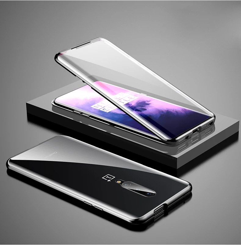 GKK роскошный Магнитный адсорбционный чехол для Oneplus 7 7T Pro 360 полная защита