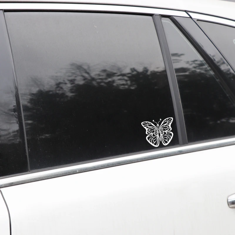 

Car Sticker Butterfly Decoration Creative Car Sticker Bumper Pattern PVC Decal Creative Waterproof Black/white,17cm*14cm