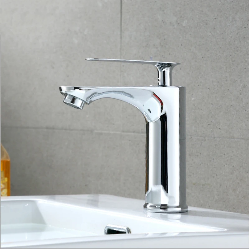 

Black Chrome Water Basin Mixer Hot And Cold Faucet Bathroom Shower Sink Single Handle Hole Tap Brass Base Kitchen Accessories
