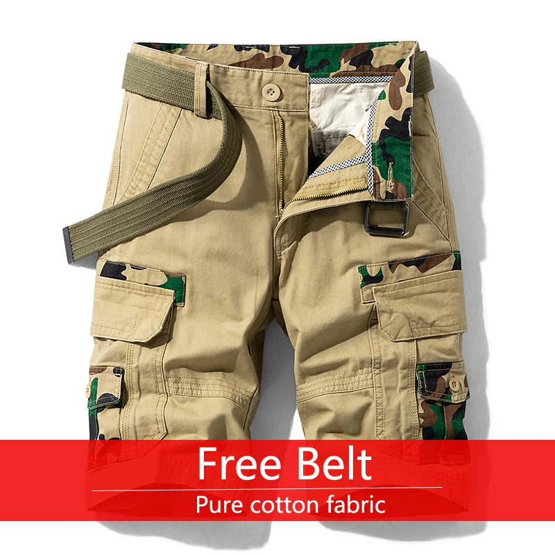 2020 мужские военные карго шорты летние камуфляжные хлопковые свободные с