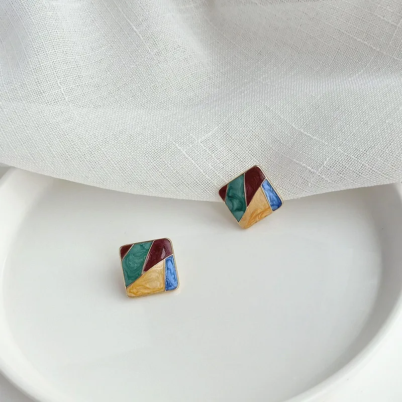 

Женские серьги-капельки в стиле ретро, серьги геометрической формы В креативном стиле S925