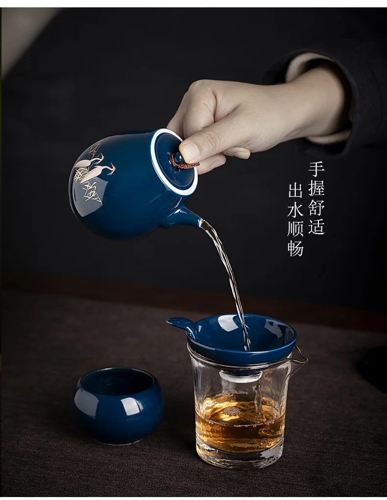 

Charm Teapot Ceramic Insulated Cover Chinese Tea Set Container Tea Infuser Kung Fu Tea Set Teaware Tea Kettle Teapots BG50TS