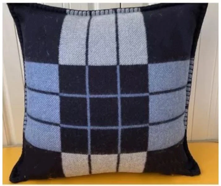 Funda de coj&iacute;n grande de lujo con letras en H, funda de almohada de dise&ntilde;o de Cachemira con n&uacute;cleo, de lana tejida para sof&aacute; y habitaci&oacute;n-2
