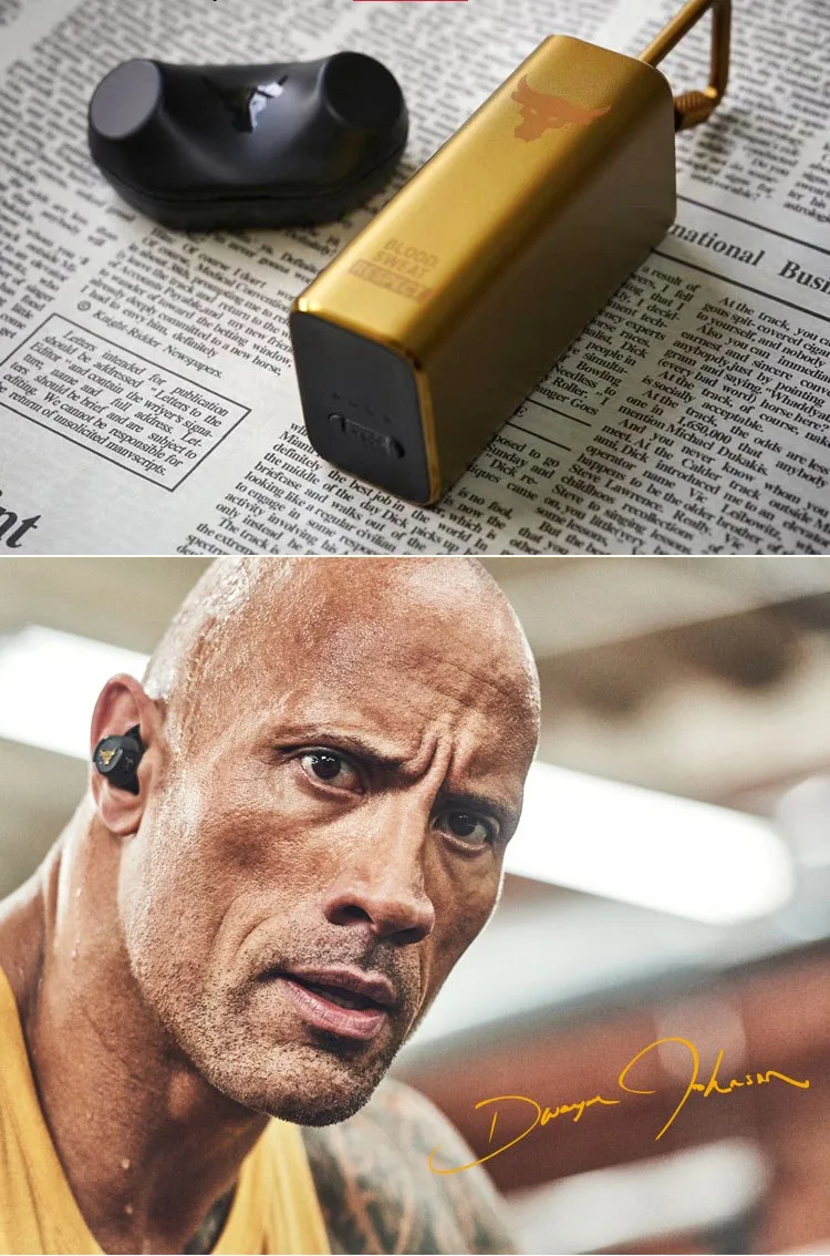 Оригинальные беспроводные Bluetooth наушники-вкладыши Под Armour Project Rock спортивные