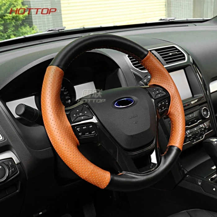 Чехол на руль автомобиля для Ford Explorer 2016 2017 2018|Чехлы руль| |