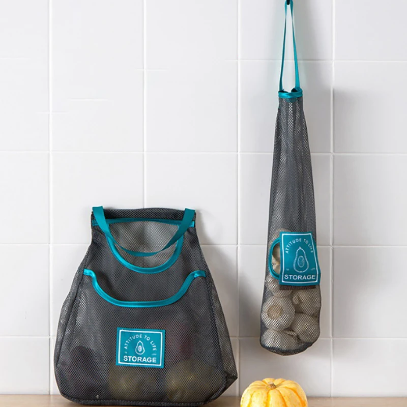 Многоцелевой Кухня для фруктов и овощей стене висит мешок хранения дышащая сумки