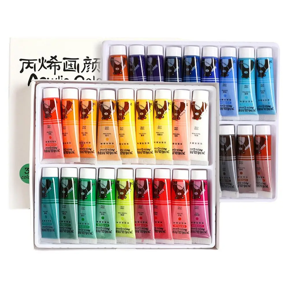 

12/18/24/36 Colors Acrylic Paints Set 12ml Professional Supplies Drawing Artist Art Paint Pigment Painted Painting Wall Han Q8E3