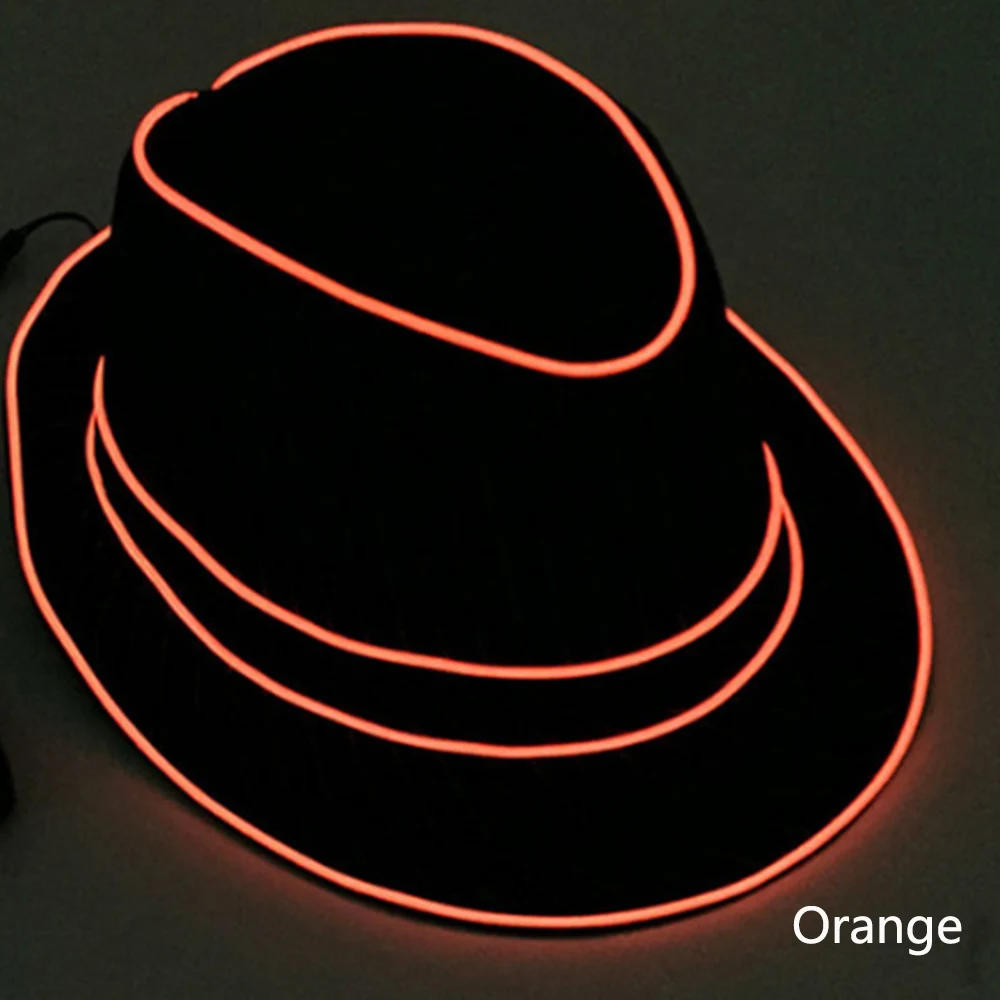 

LED Glow Hats Jazz Dancer Favors Wire Glowing Streak Gentleman Cap Attractive Crazy Led Strip Neon Top Hat Event Wedding Party