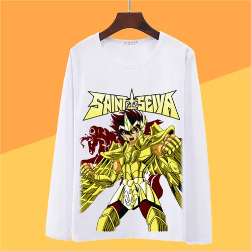 Футболка для косплея Saint Seiya аниме футболка с длинным рукавом и изображением