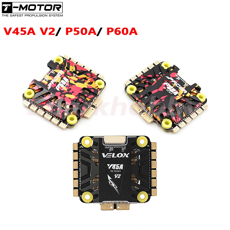 T MOTOR VELOX PACER V45A V2 P50A 4in1 ESC с диагональю экрана 3 6S Lipo 32BIT 10V/2A BEC Скорость контроллер