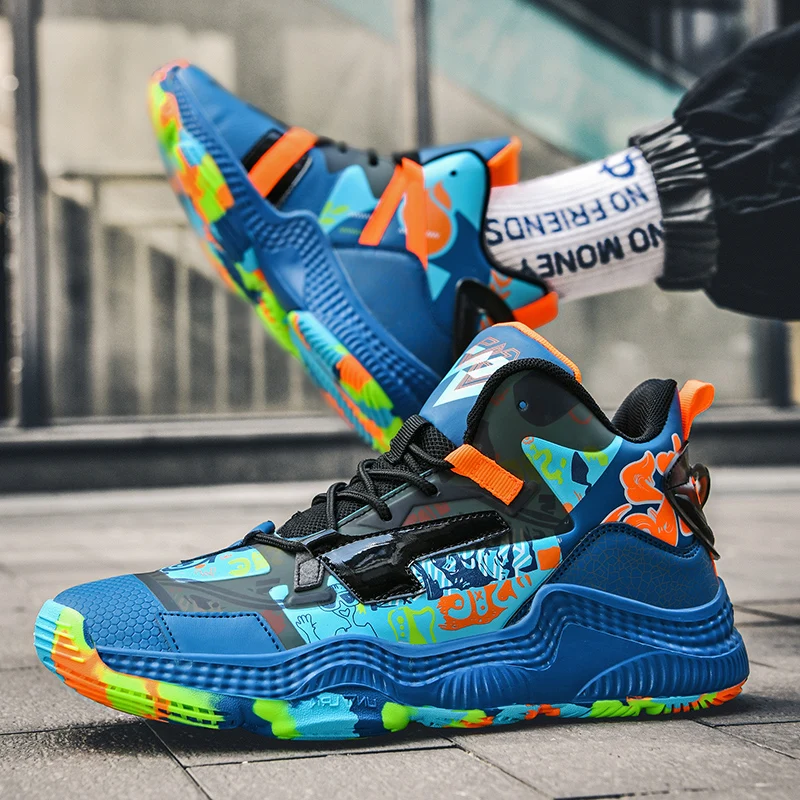 

Новая баскетбольная обувь мужская спортивная обувь Баскетбольная обувь Детская уличная спортивная обувь со средним верхом спортивная обу...