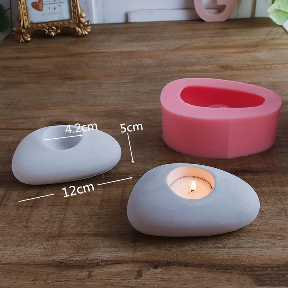 

Handmade Cake Mold DIY Candle Mold Candlestick Silicone Mold Lotus Heart-shaped Aromatherapy Plaster Ornaments Drop Glue Mold