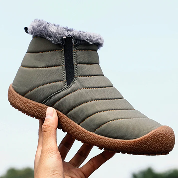 2019 Мужские осенне зимние ботинки на меху Мужская Теплая мужская популярная