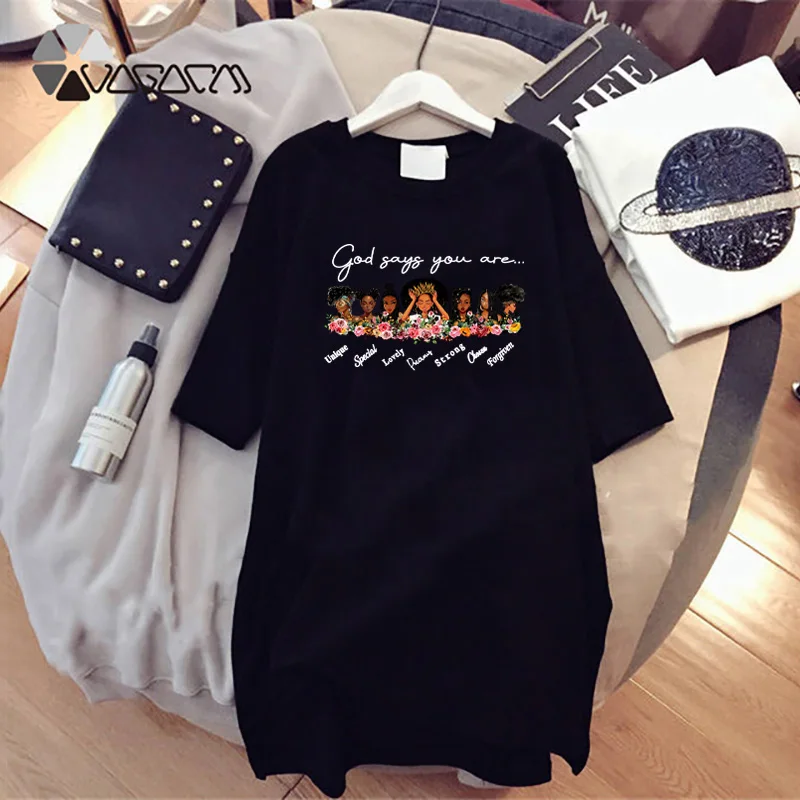 

Women Mini Pullover Dress Plus Size Loose Beauty Girl Print T-Shirt Dresses Summer Korean Short Sleeve Dresses Casual Streetwear