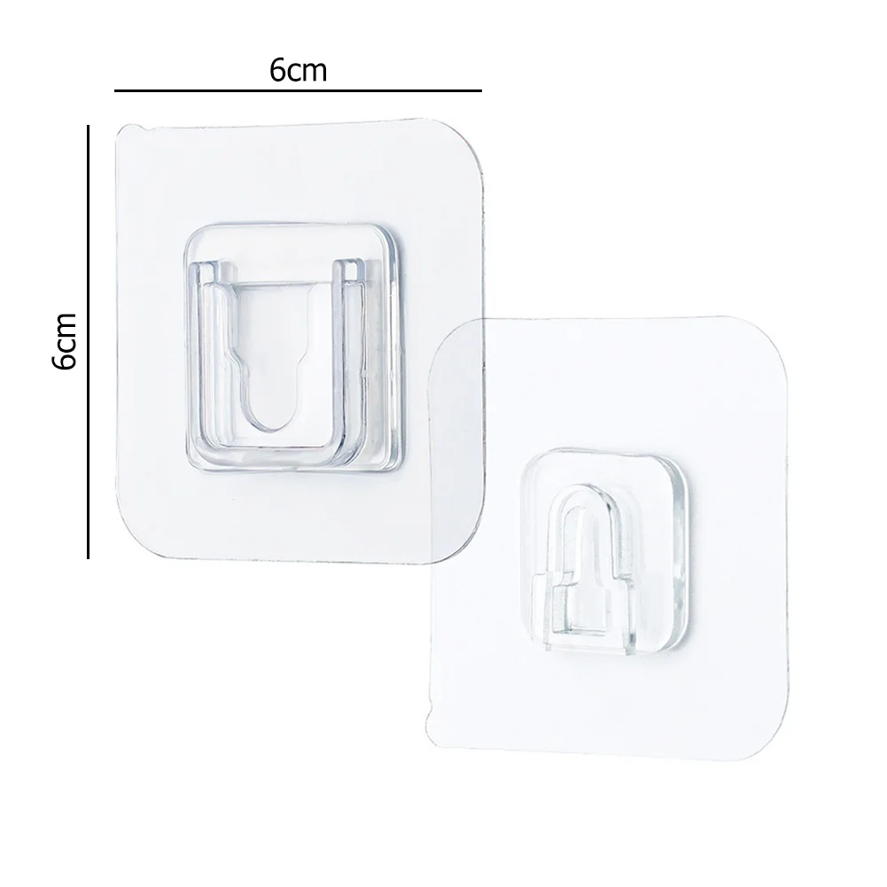 

10pcs Double-sided Adhesive Wall Hooks Wall Hooks Hanger Strong Transparent Suction Cup Sucker Wall Storage Holder For Kitchen