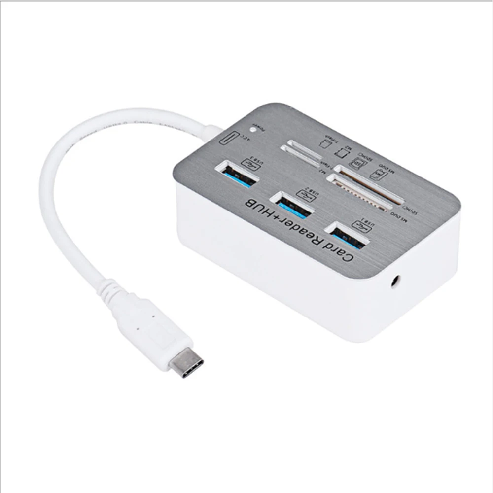 1 шт. Тип C кабель 17 см usb хаб с 3 портами (стандарт мульти концентратор TF/SD карты для