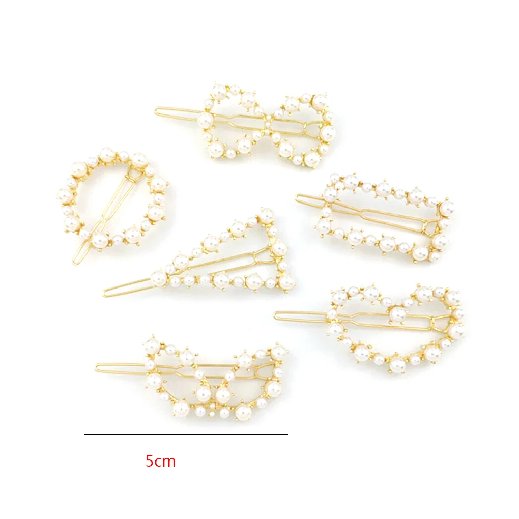 

Fashion Pearl Hair Clip For Women Elegant Korean Barrette Geometric Hollow Hairpins Hairpin Hair Pins Hair Styling Accessories