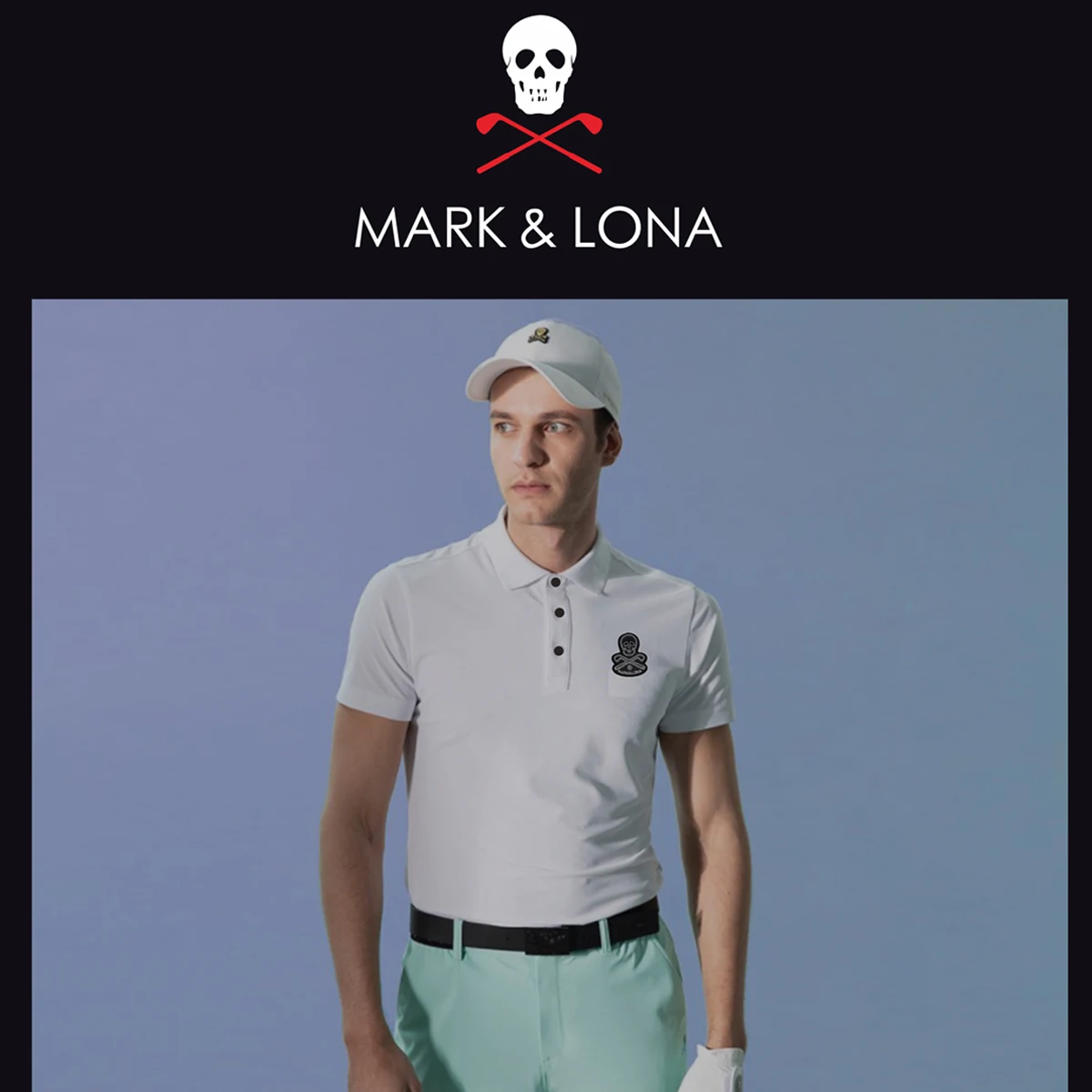 

Summer 2021 New Men's Golf Short Sleeve Sports Quick Drying Polo-Shirt MARK LONA