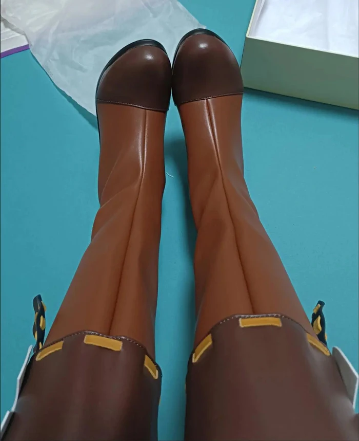 Аниме игры удар Кли Сапоги Косплей Длинные сапоги обувь женщины/мужчины Хэллоуин