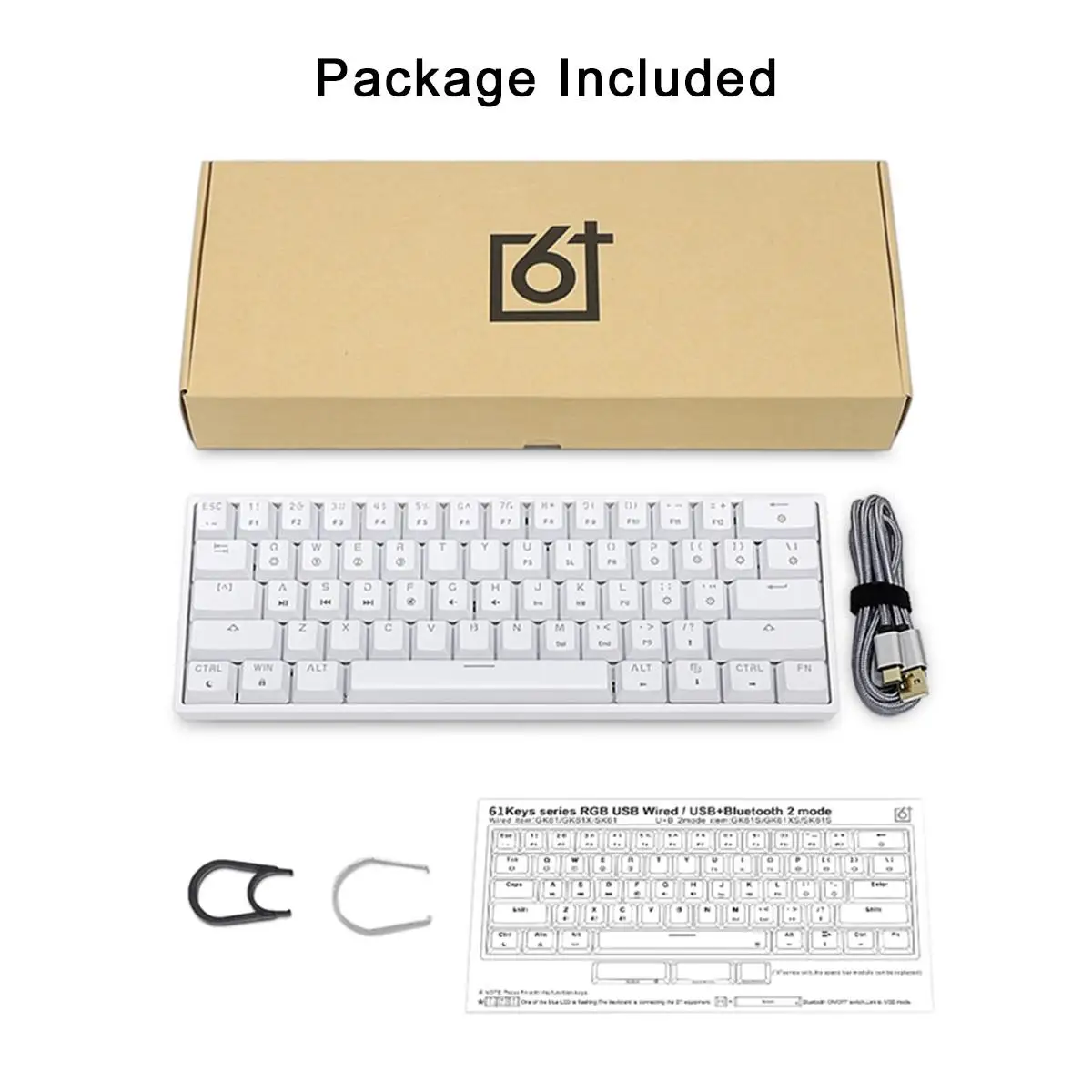 Клавиатура Механическая Проводная SKYLOONG GK61 61 клавиша USB RGB подсветка клавиатура