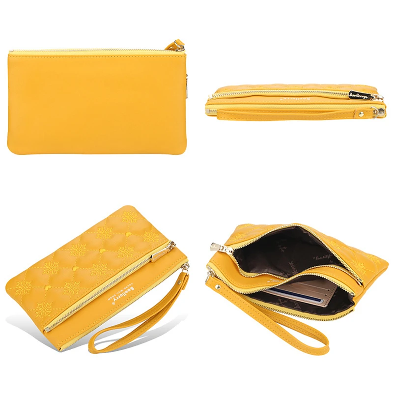 

New Wallet Coin Purses Ladies Long Korean Embroidered Large-capacity Zipper Clutch Bag Fashion Wallet Women Carteras