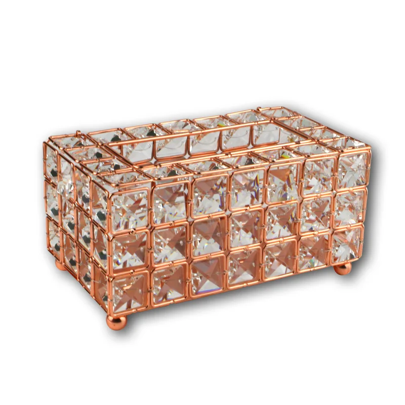 Коробка для хранения салфеток блестящий золотой серебряный стеклянный бумажный