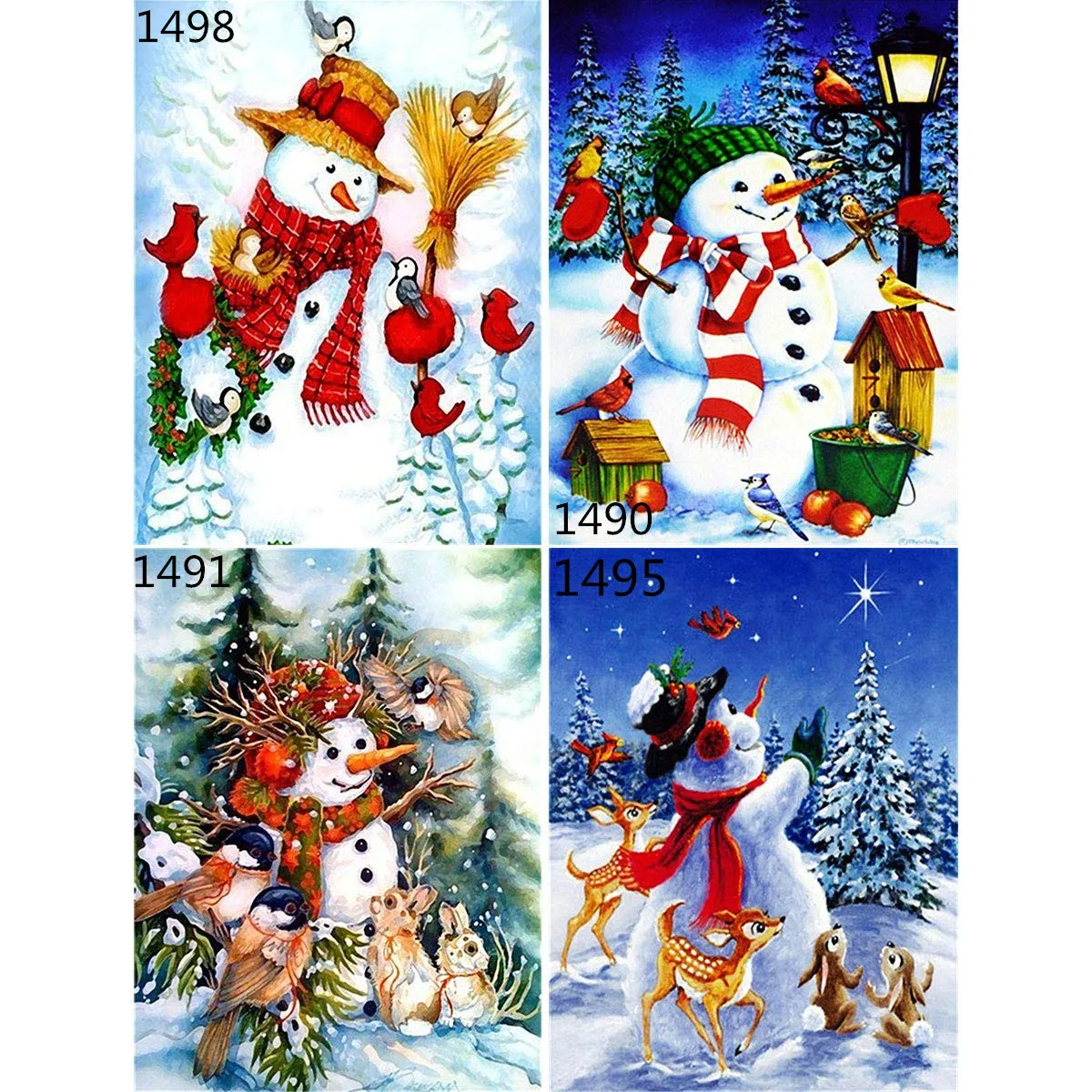 DIY полноразмерная дрель 5D Алмазная картина &quotРождественский Снеговик&quot 3D