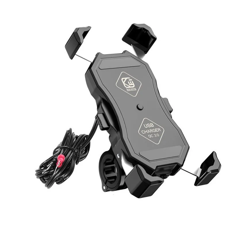 

Waterproof Universal 12V Motorcycle Mobile Phone Mount Motorbike Holder Stand with QC3.0 Quick Charge 3.0 USB Charger
