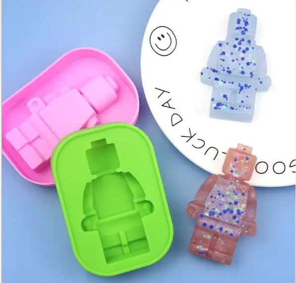 Милая силиконовая форма для шоколада в виде робота лоток льда мыла ручной работы