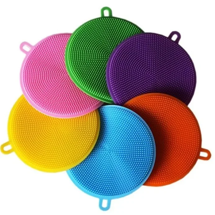 

12PCS Silicone Cleaning Brush Dishwashing Sponge Multi-functional Fruit Vegetable Cutlery Kitchenware Brushes Kitchen Tools