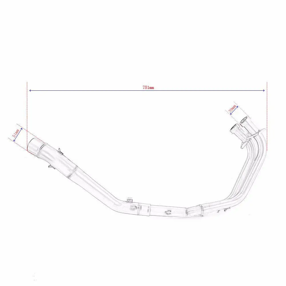 Мотоцикл средняя труба полная система выхлопа скольжения на Yamaha MT03 MT-03 YZF R3 R25 YZF-R3