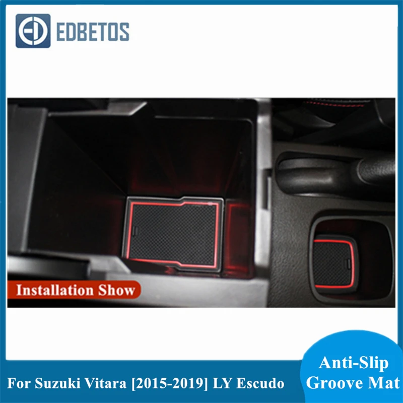 

Anti-Slip Mat For Suzuki Vitara 2015 2016 2017 2018 2019 LY Escudo Gate Slot Coaster Anti-Dirty Door Groove Mat